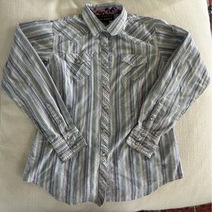 Ariat Pro Series Women’s Multicolor Striped Button Down Snap Shirt